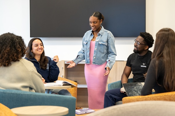 Students in the OBI Lounge